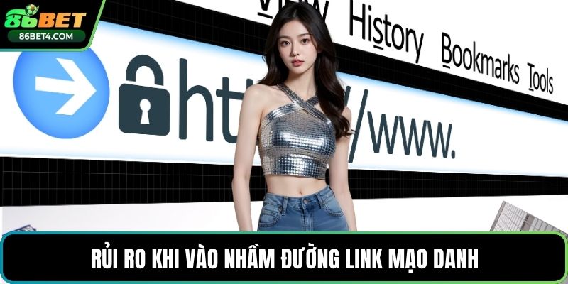 Rủi ro khi vào nhầm đường link mạo danh